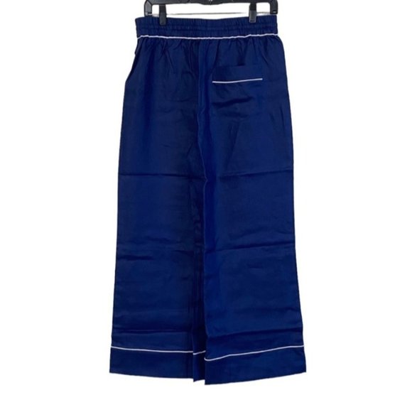 NWT Hill House Skylar Linen Pants in Navy Medium - Picture 5 of 9